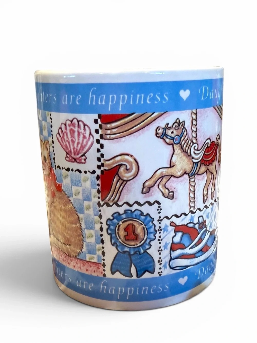 Vintage Avon Daughters Are Happiness Hidden Kitty Surprise Mug Cottagecore